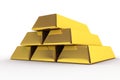 Goldbars 3D Royalty Free Stock Photo