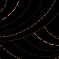 goldden gold muti lines and style geometric curve abstract shape isolated black background