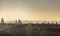 Golde city Silhouettes towers Prague Cityscape czech republic