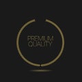 Goldel laurel wreath premium quality label. Vector