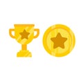 flat icon winner throphy Royalty Free Stock Photo