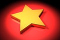 Golden 3d star