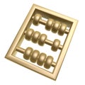Golden abacus Royalty Free Stock Photo