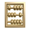 Golden abacus Royalty Free Stock Photo