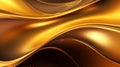 Vibrant Gold Waves: A Stunning 3d Pattern Background Royalty Free Stock Photo