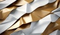 abstract paper white and golden background wallpapers, in the style of photo realistic details, paper streams and drops Royalty Free Stock Photo