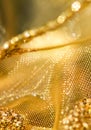 Golden abstract blur defocused background. Concept for New Years Eve, Christmas and happy holidays Royalty Free Stock Photo