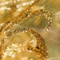 Golden abstract blur defocused background. Concept for New Years Eve, Christmas and happy holidays Royalty Free Stock Photo