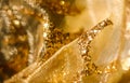 Golden abstract blur defocused background. Concept for New Years Eve, Christmas and happy holidays Royalty Free Stock Photo