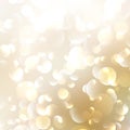 Golden Abstract Bokeh Background. Royalty Free Stock Photo