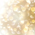 Golden Abstract Bokeh Background.