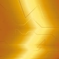 Golden abstract electron energy line on brushed golden background. Power vein light tech Royalty Free Stock Photo