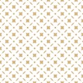 Golden abstract floral seamless pattern. Vector gold and white ornament Royalty Free Stock Photo