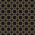 Golden abstract geometric seamless pattern in oriental style. Asian ornament Royalty Free Stock Photo