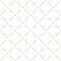 Luxury vector texture. Gold and white abstract geometric seamless pattern Royalty Free Stock Photo