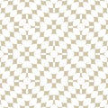 Golden abstract geometric seamless pattern. Vector white and gold ornament Royalty Free Stock Photo