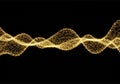 Golden Abstract Light Wave Background Royalty Free Stock Photo