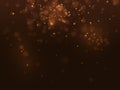 Golden abstract luxury bokeh background. Light effect gold sparks. Christmas blur. Vector yellow sparkling falling confetti Royalty Free Stock Photo