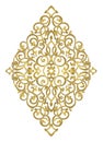 Golden abstract medallion for design