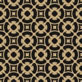 Golden abstract pattern in Arabian style. Gold and black seamless floral background. Royalty Free Stock Photo