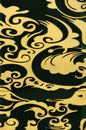 Golden abstract curved patterns background