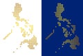 Golden Abstract Philippines Map