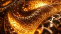 Golden abstract structure with glowing metallic texture Royalty Free Stock Photo