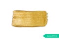 Golden acrylic brush stroke stane Royalty Free Stock Photo