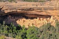 Mesa Verde National Park with Cliff Palace in Evening Light, Colorado Royalty Free Stock Photo