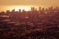 Sunset over downtown Miami Royalty Free Stock Photo