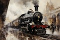 Golden Age Glory: A Monotype Ode to Railway\'s Past