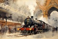 Golden Age Glory: A Monotype Ode to Railway\'s Past