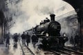 Golden Age Glory: A Monotype Ode to Railway\'s Past