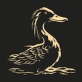 Golden Age Inspired Duck Silhouette With Precise Nautical Detail