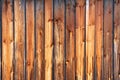 Golden and aged wooden rustic boards closeup.