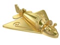 Golden airplane Royalty Free Stock Photo