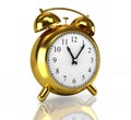 Golden alarm clock