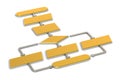 Golden Algorithm, flowchart. 3D rendering