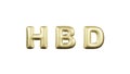 Golden alphabet HBD Happy Birthday balloons