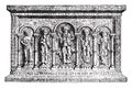 Golden Altar of the eleventh century, vintage engraving