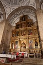 Golden altar in the Santiago Apostol Church, 16th century, in the town of Cebreros, Avila, Spain