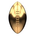 Golden American football Ball Isolated Royalty Free Stock Photo