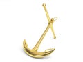 Golden Anchor Royalty Free Stock Photo