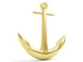 Golden Anchor Royalty Free Stock Photo