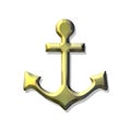 The golden anchor Royalty Free Stock Photo