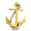 Golden anchor Royalty Free Stock Photo