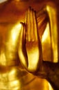 Golden ancient hand sculpture