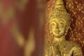 Golden ancient sculpture in Wat Pra Singh Temple ,Chiangmai ,Thailand