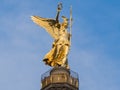 Golden angel of the Siegessaeule Victory Column Royalty Free Stock Photo