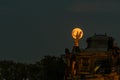 A golden angel statue at the state academy of fine arts in Dresden Royalty Free Stock Photo